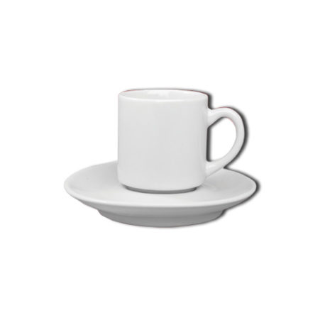 Xícara/Pires de Café Reta de Porcelana Alfa Porcelanas - 094