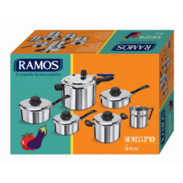 Conjunto 06 Peças Ramos Benissimo com Pressionella 4,5 L