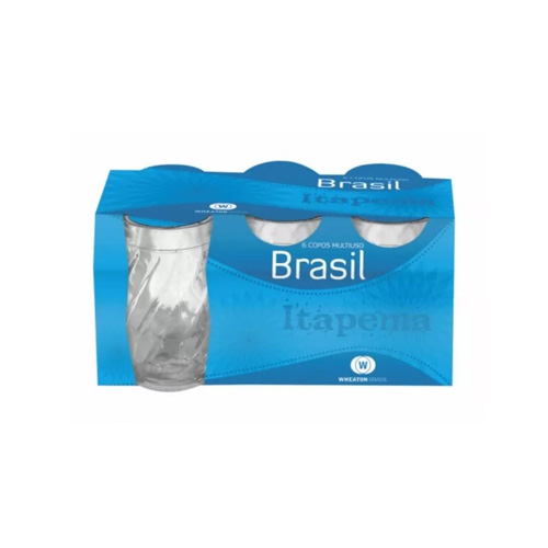 Jogo de Copos de Vidro 330ml 6 Peças Wheaton - Brasil Itapema - Pechinchou